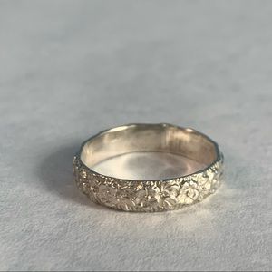 Women Sterling Silver Band Floral